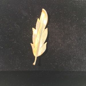 Gold Leaf Brooch for Hats